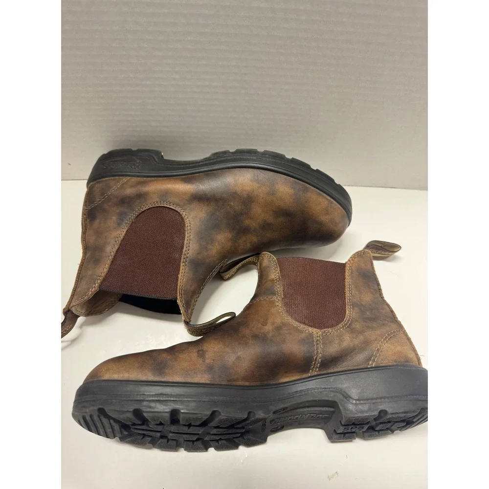 Blundstone 585 Rustic Brown Leather Chelsea‎ Boots Mens 5 Womens 7 AU 4 SPS